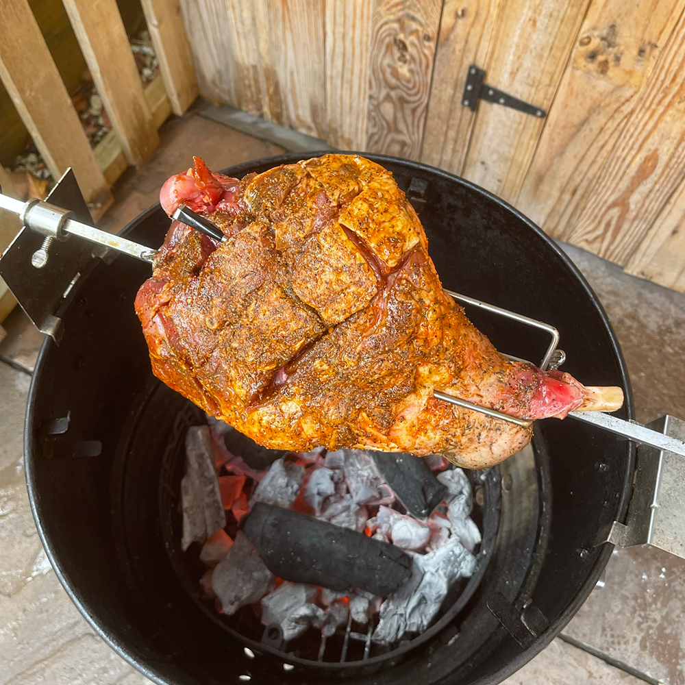 How to Grill a Great Leg of Lamb on a Rotisserie